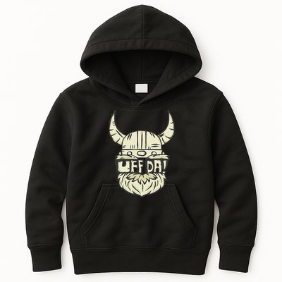 Uff Da Norwegian Quote Scandinavian Helmet Kids Hoodie