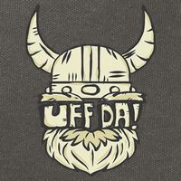 Uff Da Norwegian Quote Scandinavian Helmet Cotton Canvas Backpack