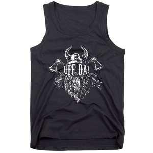 Uff Da Norwegian Quote Scandinavian Viking Helmet Beard Man Tank Top