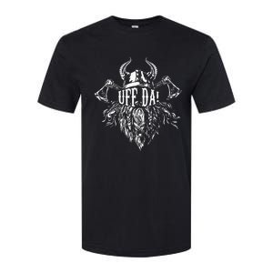 Uff Da Norwegian Quote Scandinavian Viking Helmet Beard Man Softstyle CVC T-Shirt