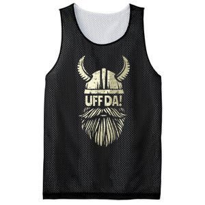 Uff Da Norwegian Quote Scandinavian Viking Helmet Beard Man Mesh Reversible Basketball Jersey Tank