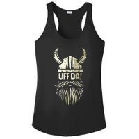 Uff Da Norwegian Quote Scandinavian Viking Helmet Beard Man Ladies PosiCharge Competitor Racerback Tank