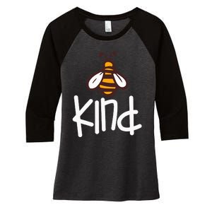 UNITY DAY Orange Anti Bullying Be Kind Women's Tri-Blend 3/4-Sleeve Raglan Shirt