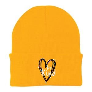 Unity Day Orange Heart Be Kind Anti Bullying Teacher Knit Cap Winter Beanie