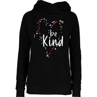 Unity Day Orange Heart Be Kind Anti Bullying Teacher Womens Funnel Neck Pullover Hood
