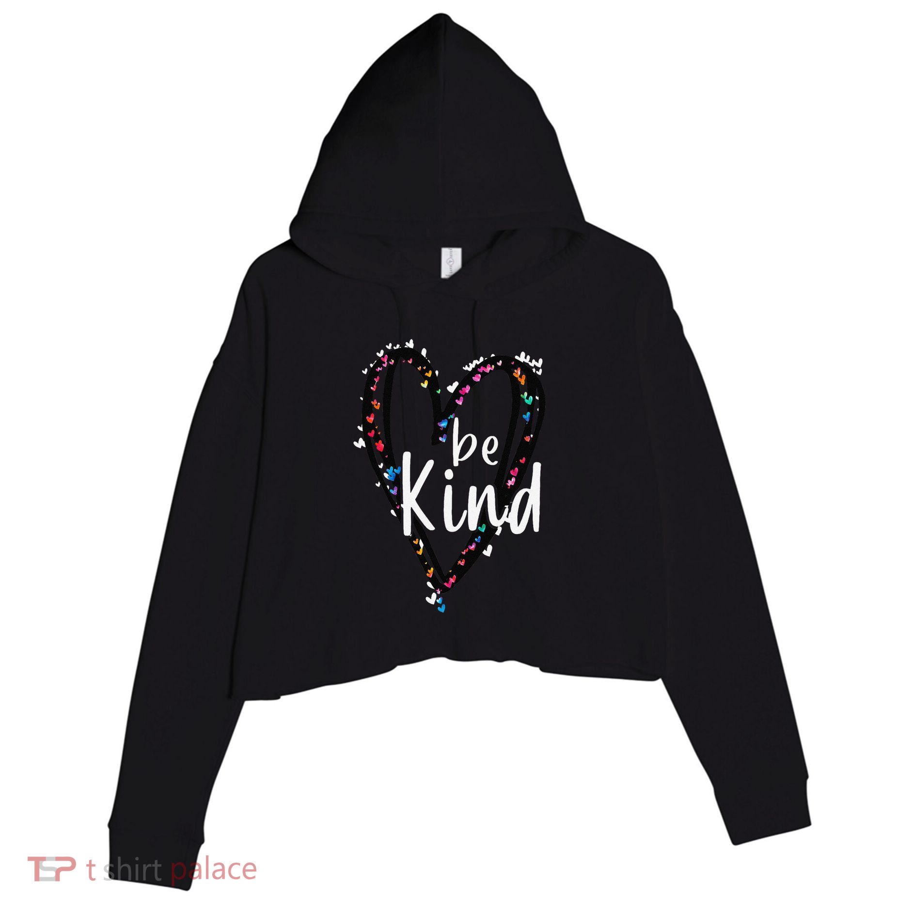 Unity Day Orange Heart Be Kind Anti Bullying Teacher Crop Fleece Hoodie