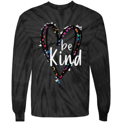 Unity Day Orange Heart Be Kind Anti Bullying Teacher Tie-Dye Long Sleeve Shirt