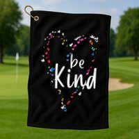Unity Day Orange Heart Be Kind Anti Bullying Teacher Golf Towel