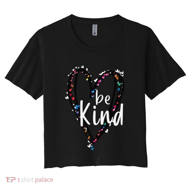 Unity Day Orange Heart Be Kind Anti Bullying Teacher Crop Top