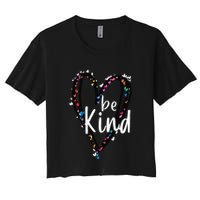 Unity Day Orange Heart Be Kind Anti Bullying Teacher Women's Crop Top Tee