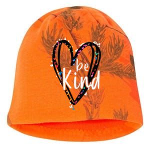 Unity Day Orange Heart Be Kind Anti Bullying Teacher Kati - Camo Knit Beanie