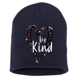 Unity Day Orange Heart Be Kind Anti Bullying Teacher Short Acrylic Beanie