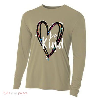 Unity Day Orange Heart Be Kind Anti Bullying Teacher Cooling Performance Long Sleeve Crew