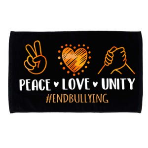 Unity Day Orange Peace Love Unity End Bullying Kindness Microfiber Hand Towel