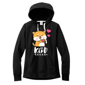 Unity Day Orange Dog Be Kind Anti Bullying Gift And Be Kind Women's Fleece Hoodie