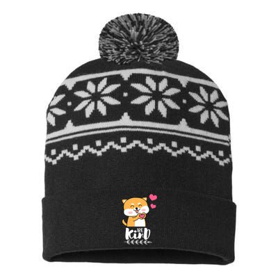 Unity Day Orange Dog Be Kind Anti Bullying Gift And Be Kind USA-Made Snowflake Beanie