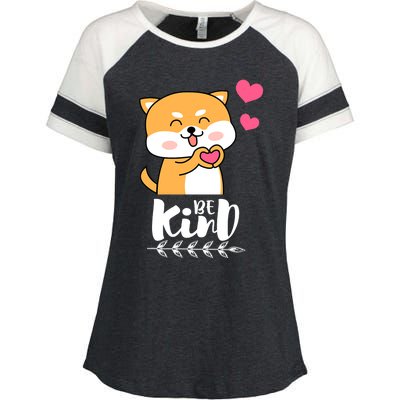 Unity Day Orange Dog Be Kind Anti Bullying Gift And Be Kind Enza Ladies Jersey Colorblock Tee