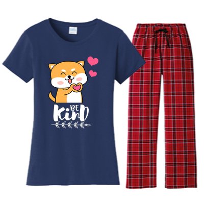 Unity Day Orange Dog Be Kind Anti Bullying Gift And Be Kind Women's Flannel Pajama Set