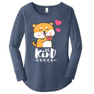 Unity Day Orange Dog Be Kind Anti Bullying Gift And Be Kind Women's Perfect Tri Tunic Long Sleeve Shirt