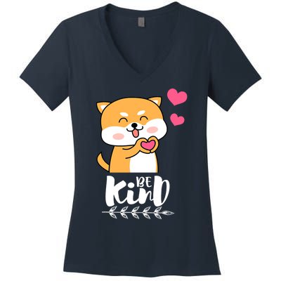 Unity Day Orange Dog Be Kind Anti Bullying Gift And Be Kind Women's V-Neck T-Shirt