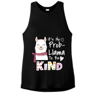 Unity Day Orange No Prob Llama Be Kind Anti Bullying Ladies PosiCharge Tri-Blend Wicking Tank