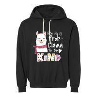 Unity Day Orange No Prob Llama Be Kind Anti Bullying Garment-Dyed Fleece Hoodie