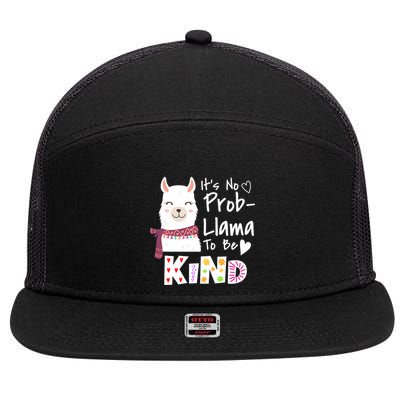 Unity Day Orange No Prob Llama Be Kind Anti Bullying 7 Panel Mesh Trucker Snapback Hat