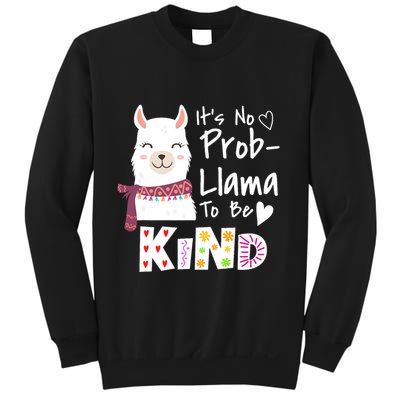 Unity Day Orange No Prob Llama Be Kind Anti Bullying Sweatshirt