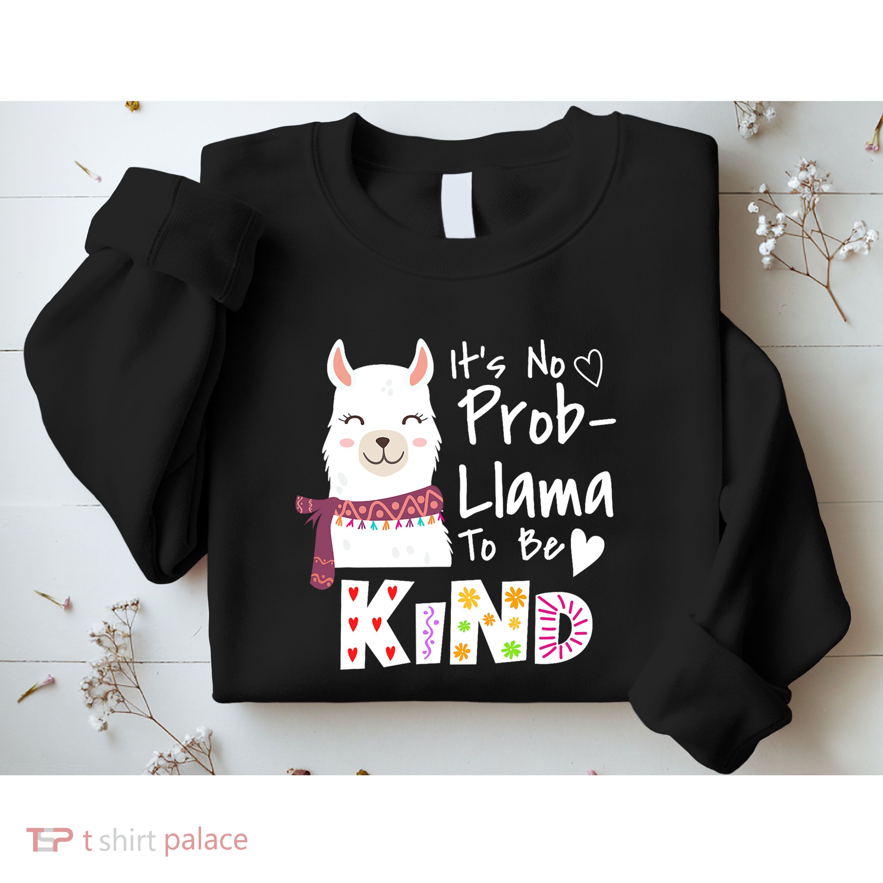 Unity Day Orange No Prob Llama Be Kind Anti Bullying Sweatshirt