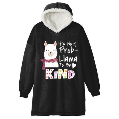 Unity Day Orange No Prob Llama Be Kind Anti Bullying Hooded Wearable Blanket