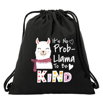 Unity Day Orange No Prob Llama Be Kind Anti Bullying Drawstring Bag