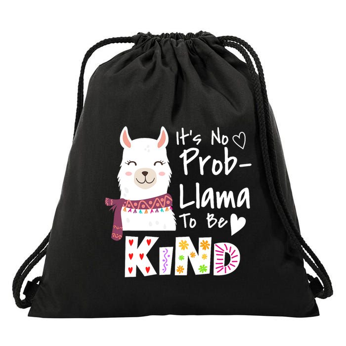 Unity Day Orange No Prob Llama Be Kind Anti Bullying Drawstring Bag