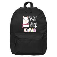 Unity Day Orange No Prob Llama Be Kind Anti Bullying 16 in Basic Backpack