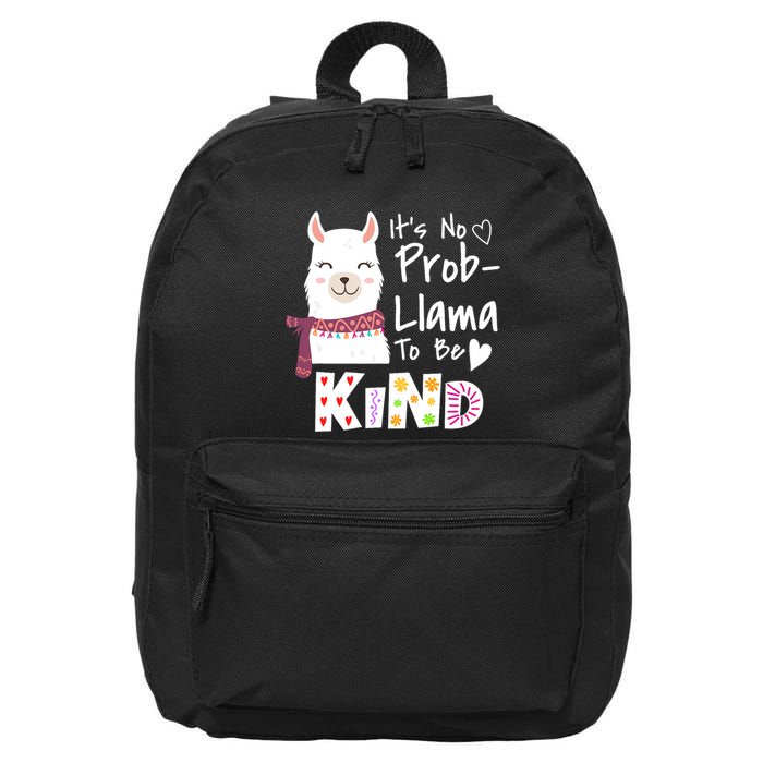 Unity Day Orange No Prob Llama Be Kind Anti Bullying 16 in Basic Backpack