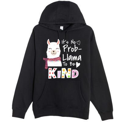 Unity Day Orange No Prob Llama Be Kind Anti Bullying Premium Pullover Hoodie