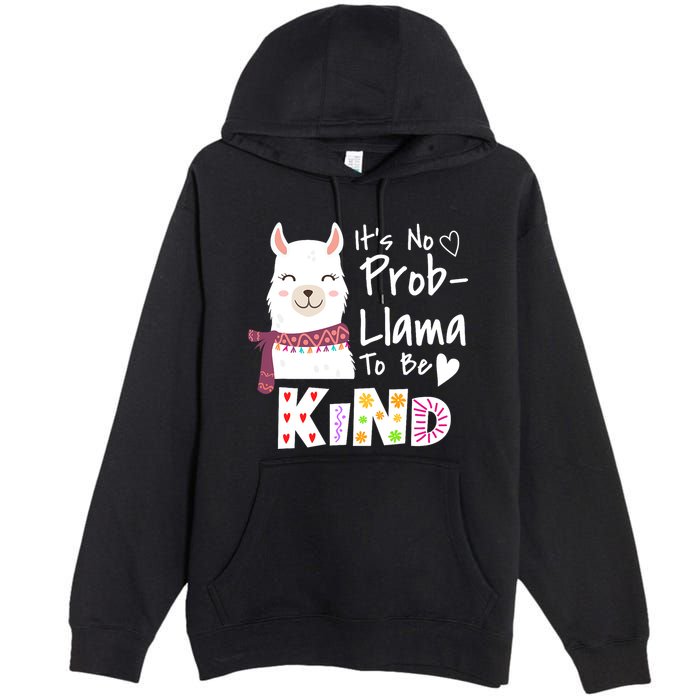 Unity Day Orange No Prob Llama Be Kind Anti Bullying Premium Pullover Hoodie