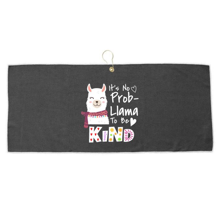 Unity Day Orange No Prob Llama Be Kind Anti Bullying Large Microfiber Waffle Golf Towel