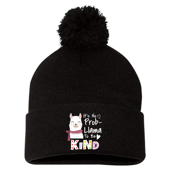 Unity Day Orange No Prob Llama Be Kind Anti Bullying Pom Pom 12in Knit Beanie