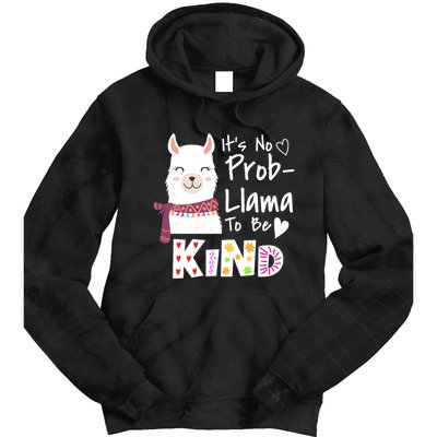 Unity Day Orange No Prob Llama Be Kind Anti Bullying Tie Dye Hoodie