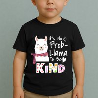 Unity Day Orange No Prob Llama Be Kind Anti Bullying Toddler T-Shirt