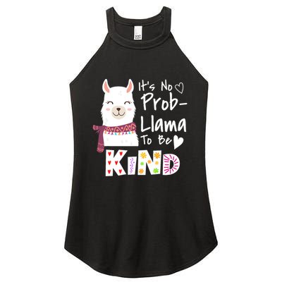 Unity Day Orange No Prob Llama Be Kind Anti Bullying Women's Perfect Tri Rocker Tank