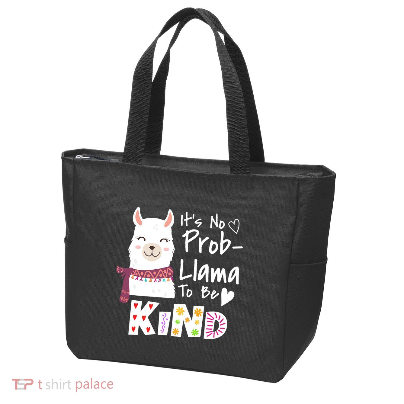 Unity Day Orange No Prob Llama Be Kind Anti Bullying Zip Tote Bag