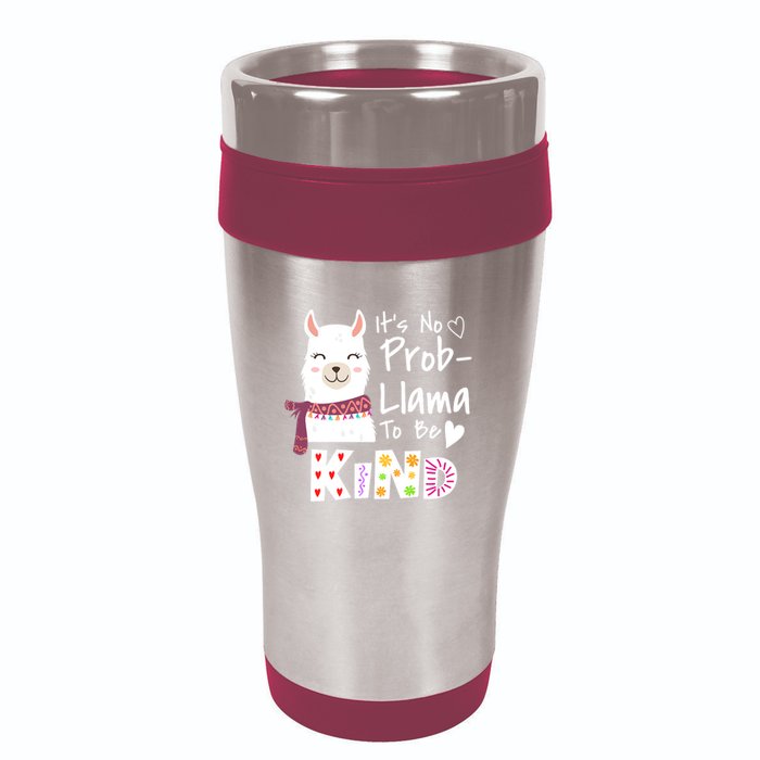 Unity Day Orange No Prob Llama Be Kind Anti Bullying 16oz Travel Tumbler