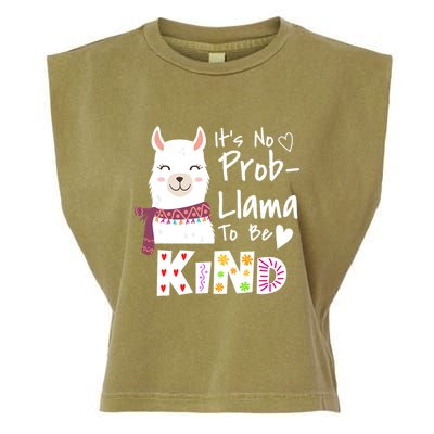 Unity Day Orange No Prob Llama Be Kind Anti Bullying Garment-Dyed Women's Muscle Tee
