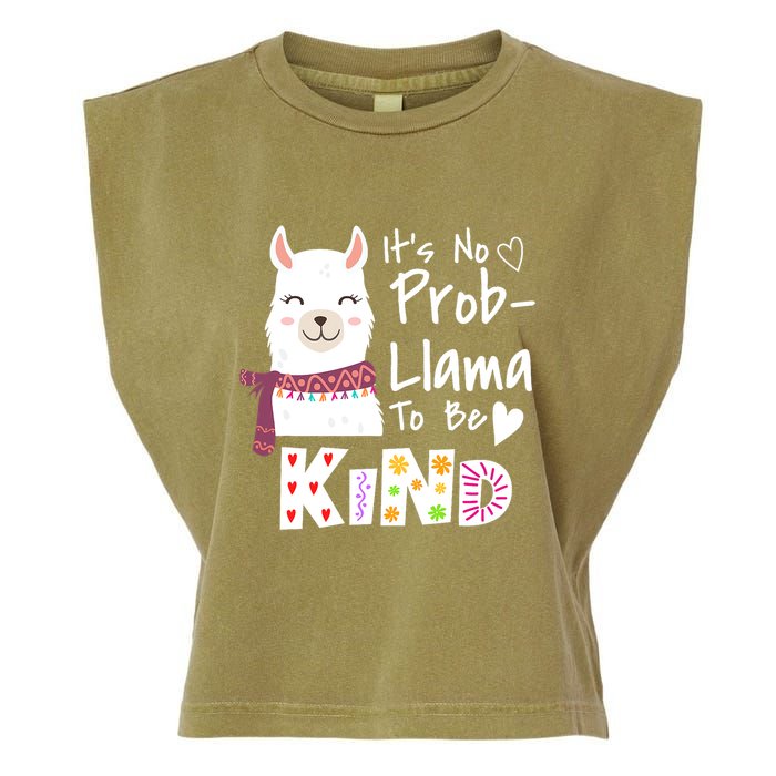 Unity Day Orange No Prob Llama Be Kind Anti Bullying Garment-Dyed Women's Muscle Tee
