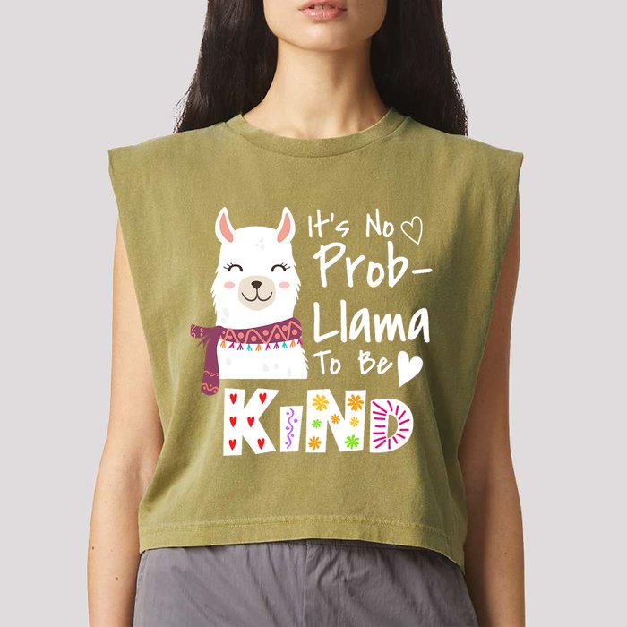 Unity Day Orange No Prob Llama Be Kind Anti Bullying Garment-Dyed Women's Muscle Tee