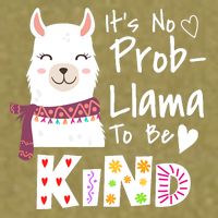 Unity Day Orange No Prob Llama Be Kind Anti Bullying Garment-Dyed Women's Muscle Tee