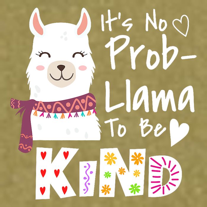 Unity Day Orange No Prob Llama Be Kind Anti Bullying Garment-Dyed Women's Muscle Tee