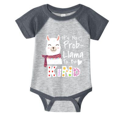 Unity Day Orange No Prob Llama Be Kind Anti Bullying Infant Baby Jersey Bodysuit