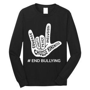 Unity Day Orange Anti Bullying Peace Love Sign Language Long Sleeve Shirt